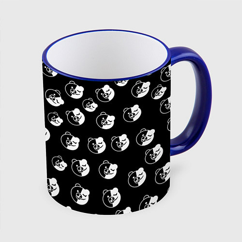 Кружка цветная MONOKUMA / 3D-Синий кант – фото 1