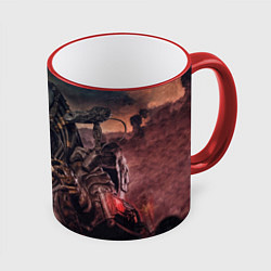 Кружка 3D Merciless Predator, цвет: 3D-красный кант
