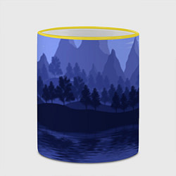 Кружка 3D Firewatch Mountains, цвет: 3D-желтый кант — фото 2