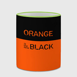 Кружка 3D Orange Is the New Black, цвет: 3D-светло-зеленый кант — фото 2