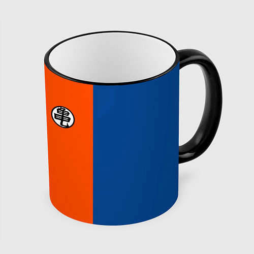 Кружка цветная DBZ: Kame Senin Kanji Emblem / 3D-Черный кант – фото 1