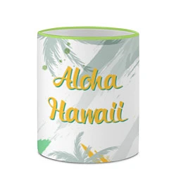 Кружка 3D Aloha Hawaii, цвет: 3D-светло-зеленый кант — фото 2