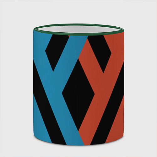 Кружка цветная Darling in the Franxx / 3D-Зеленый кант – фото 2