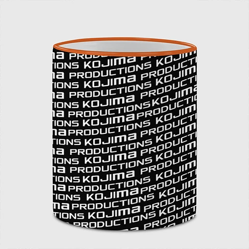 Кружка цветная Kojima Productions / 3D-Оранжевый кант – фото 2