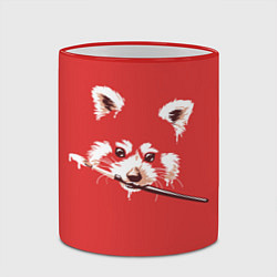 Кружка 3D Красная панда с кисточкой, цвет: 3D-красный кант — фото 2