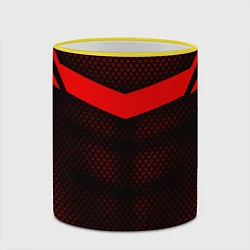 Кружка 3D Красная броня, цвет: 3D-желтый кант — фото 2