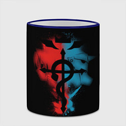 Кружка 3D Стальной алхимик, цвет: 3D-синий кант — фото 2
