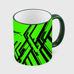Кружка 3D Cyberpunk 2077: Acid Green, цвет: 3D-зеленый кант