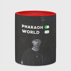 Кружка 3D Pharaon On, World Off, цвет: 3D-белый + красный — фото 2