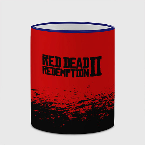 Кружка цветная Red Dead Redemption II / 3D-Синий кант – фото 2