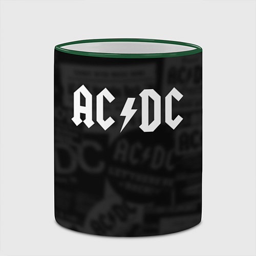 Кружка цветная AC/DC: Black Rock / 3D-Зеленый кант – фото 2