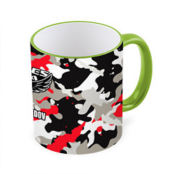 Кружка 3D Khabib Nurmagomedov: Red Camo, цвет: 3D-светло-зеленый кант