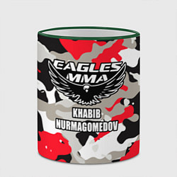 Кружка 3D Khabib Nurmagomedov: Red Camo, цвет: 3D-зеленый кант — фото 2