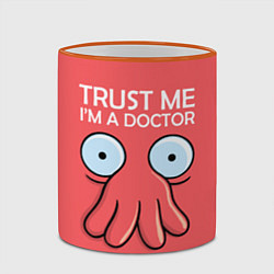 Кружка 3D Trust Me I'm a Doctor, цвет: 3D-оранжевый кант — фото 2
