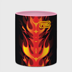 Кружка 3D PUBG: Hell Flame, цвет: 3D-белый + розовый — фото 2