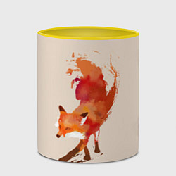 Кружка 3D Paint Fox, цвет: 3D-белый + желтый — фото 2