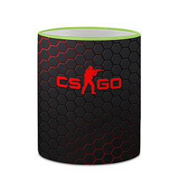 Кружка 3D CS:GO Grey Carbon, цвет: 3D-светло-зеленый кант — фото 2