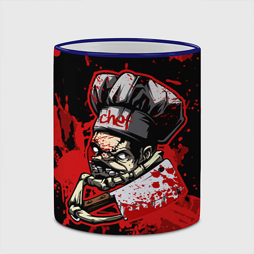 Кружка цветная Pudge Chef / 3D-Синий кант – фото 2
