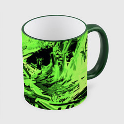 Кружка 3D Cyberpunk 2077: Green Breaks, цвет: 3D-зеленый кант