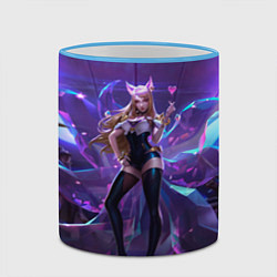 Кружка 3D Ahri, цвет: 3D-небесно-голубой кант — фото 2