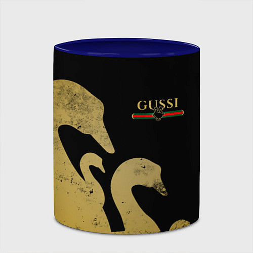 Кружка цветная GUSSI: Gold Edition / 3D-Белый + синий – фото 2