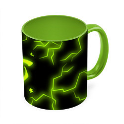 Кружка 3D DOOM Lightning, цвет: 3D-белый + светло-зеленый