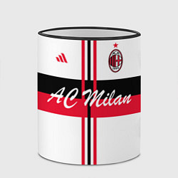 Кружка 3D AC Milan: White Form, цвет: 3D-черный кант — фото 2