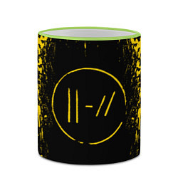 Кружка 3D 21 Pilots: Yellow & Black, цвет: 3D-светло-зеленый кант — фото 2