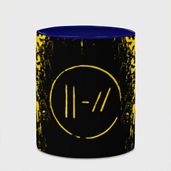 Кружка 3D 21 Pilots: Yellow & Black, цвет: 3D-белый + синий — фото 2