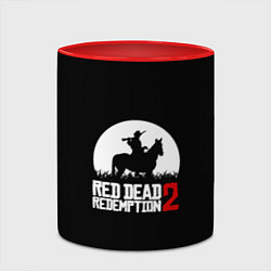 Кружка 3D RDR 2: Moonlight, цвет: 3D-белый + красный — фото 2