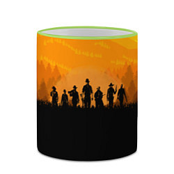 Кружка 3D Red Dead Redemption: Orange Sun, цвет: 3D-светло-зеленый кант — фото 2