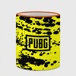 Кружка 3D PUBG: Yellow Stained, цвет: 3D-оранжевый кант — фото 2