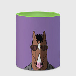 Кружка 3D Конь БоДжек, цвет: 3D-белый + светло-зеленый — фото 2