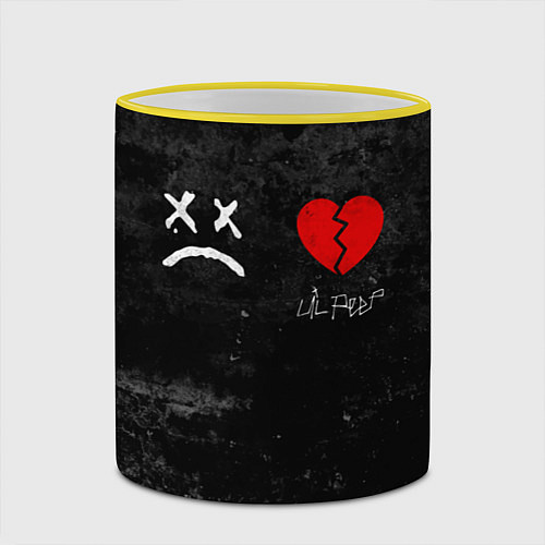 Кружка цветная Lil Peep: RIP / 3D-Желтый кант – фото 2
