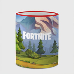 Кружка 3D Fortnite: Forest View, цвет: 3D-красный кант — фото 2