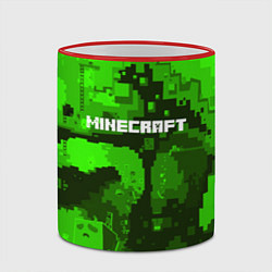Кружка 3D Minecraft: Green World, цвет: 3D-красный кант — фото 2