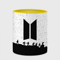 Кружка 3D BTS: Black Stars, цвет: 3D-белый + желтый — фото 2