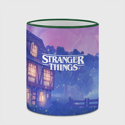 Кружка цветная Stranger Things: Magic House / 3D-Зеленый кант – фото 2