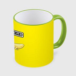 Кружка 3D Brazzers: Yellow Banana, цвет: 3D-светло-зеленый кант