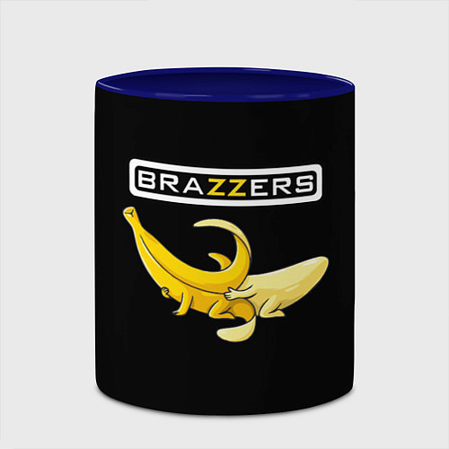 Кружка цветная Brazzers: Black Banana / 3D-Белый + синий – фото 2