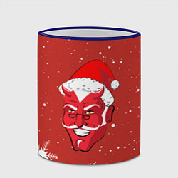 Кружка 3D Сатана Санта, цвет: 3D-синий кант — фото 2
