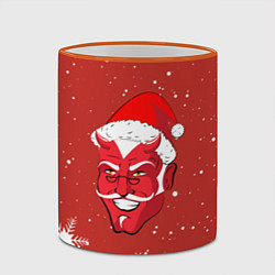 Кружка 3D Сатана Санта, цвет: 3D-оранжевый кант — фото 2