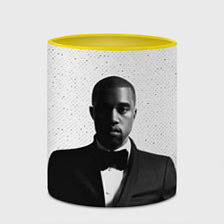 Кружка 3D Kanye West: Halftone, цвет: 3D-белый + желтый — фото 2