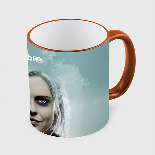 Кружка цветная I-ZOMBIE large / 3D-Оранжевый кант – фото 1