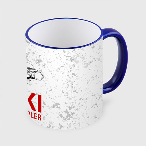 Кружка цветная Baki the Grappler / 3D-Синий кант – фото 1