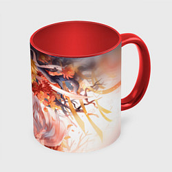 Кружка 3D Бездомный Бог, цвет: 3D-белый + красный