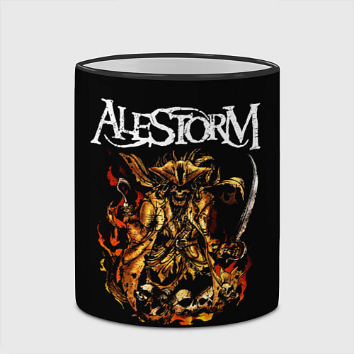 Кружка цветная Alestorm: Flame Warrior / 3D-Черный кант – фото 2