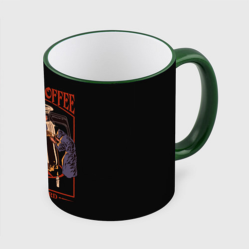 Кружка цветная Worship Coffee / 3D-Зеленый кант – фото 1