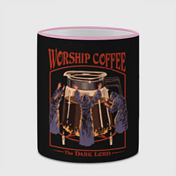Кружка 3D Worship Coffee, цвет: 3D-розовый кант — фото 2