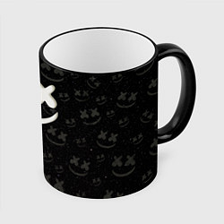 Кружка 3D Marshmello Cosmos pattern, цвет: 3D-черный кант